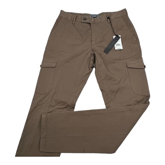 New Dylan Gray Men US 30âBrown Pants Regular Fit Cargo Casualâ - Picture 2 of 12